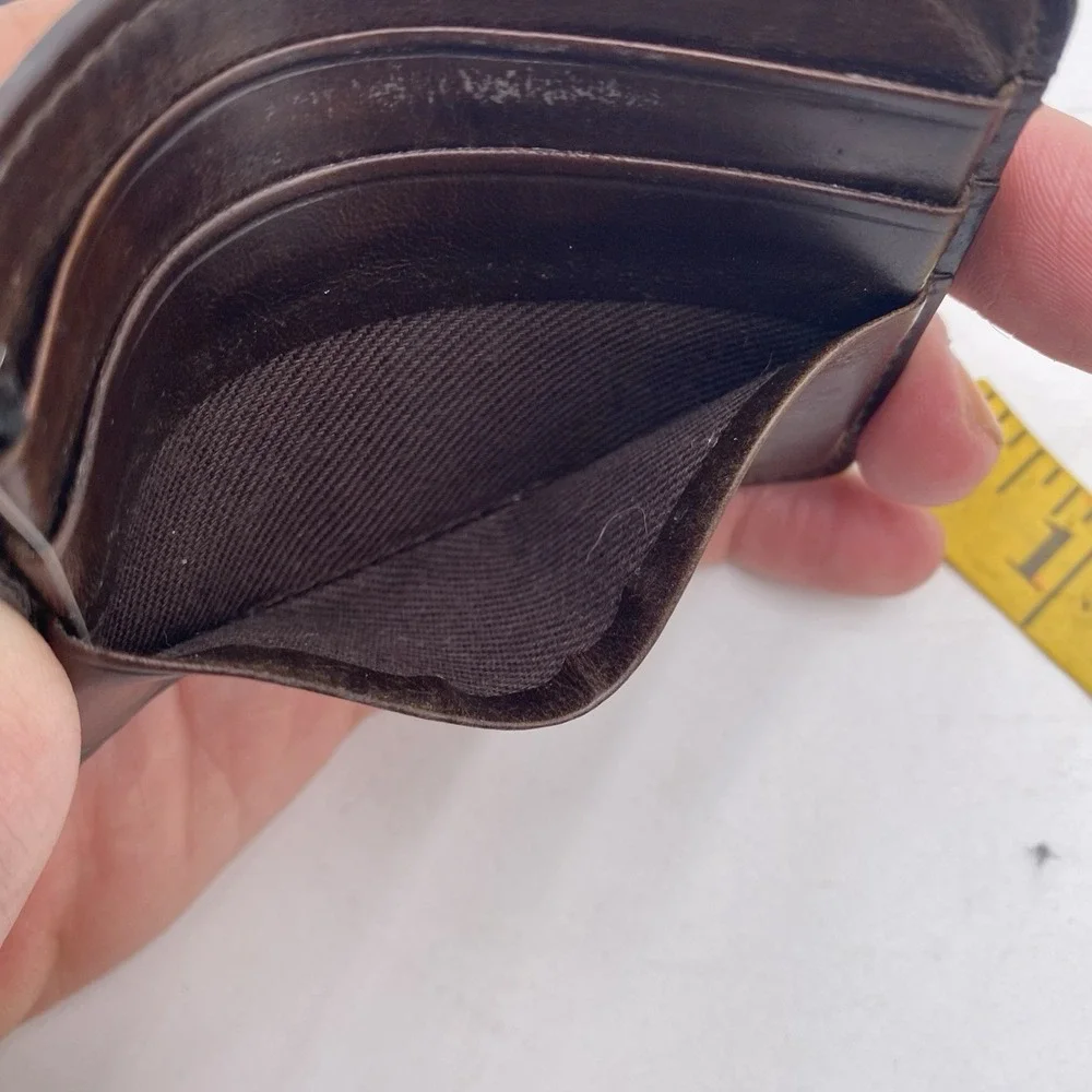 Serman Brands Wallet Dark Brown RFID Blocking Front‎ Back Pocket VGC